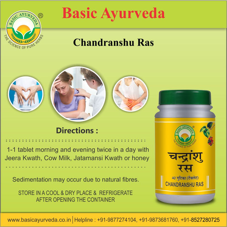 Basic Ayurveda Chandranshu Ras 40 Tablet