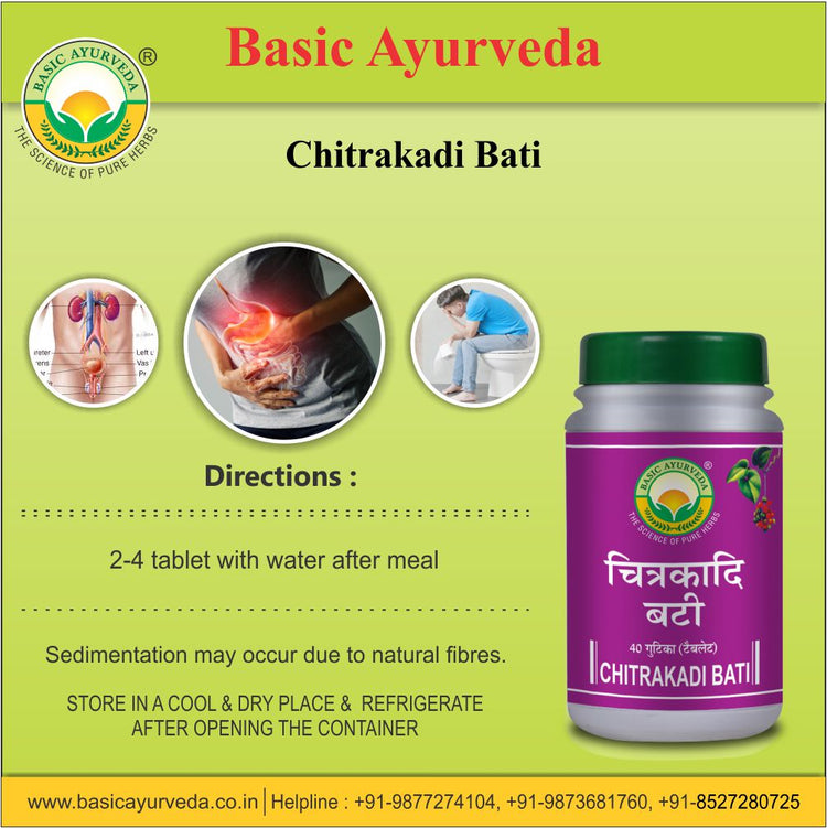 Basic Ayurveda Chitrakadi Bati 40 Tablet