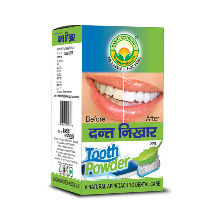 Basic Ayurveda Dant Nikhar (Manjan) Tooth Powder 30 Gram