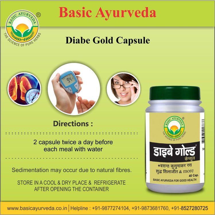 Basic Ayurveda Diabe Gold 40 Capsule