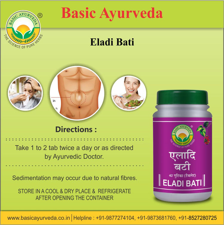 Basic Ayurveda Eladi Bati 40 Tablet