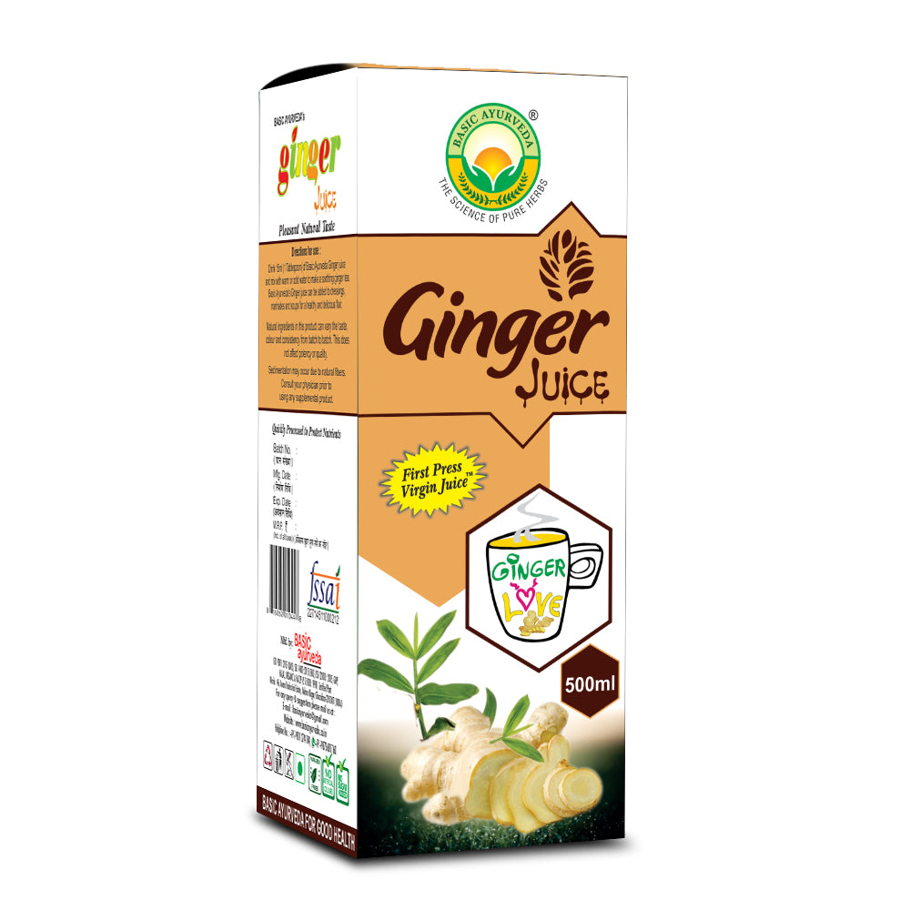 Basic Ayurveda Ginger Juice  | Helps to remove Bad Breath |Good for Acne | Increase Hair Growth | It improves Digestion |  Maintain blood pressure in the normal range.