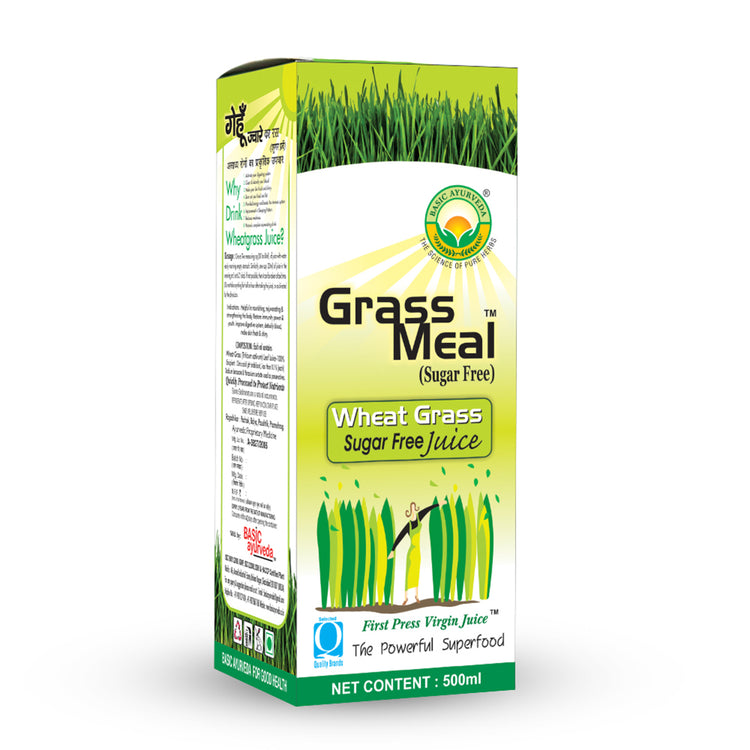 Basic Ayurveda Grass Meal (Wheat Grass) Juice (Sugar Free)  | Immunity Booster | Body Cleanser | Muscles Rebuilder | Reduce general Weakness | Useful for Weight loss.