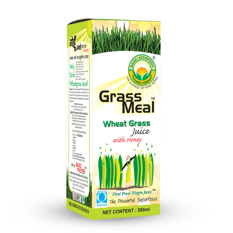 Basic Ayurveda Grass Meal (Wheat Grass) Juice (With Honey)  | Reduces Weakness | Activate your Digestive System | Clean & Detoxify the Blood | Improvement in Sleeping Pattern | Make your Skin Fresh and Shiny.