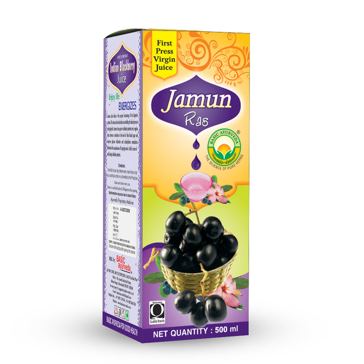 Basic Ayurveda Jamun Ras (Indian Black Berry)  | Keep Skin Fresh | Good for Eye & Skin Health | Regulate Blood Sugar Level | Keeps Teeth and Gums Healthy | Natural Blood Purifier.