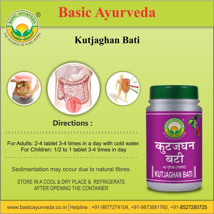 Basic Ayurveda Kutjaghan Bati 40 Tablet