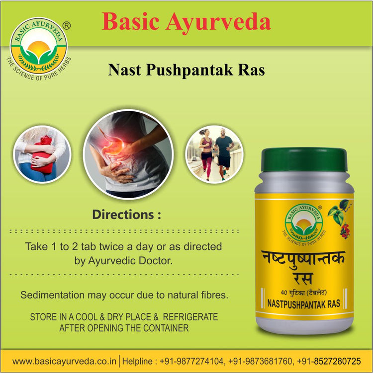 Basic Ayurveda Nast Pushpantak Ras 40 Tablet