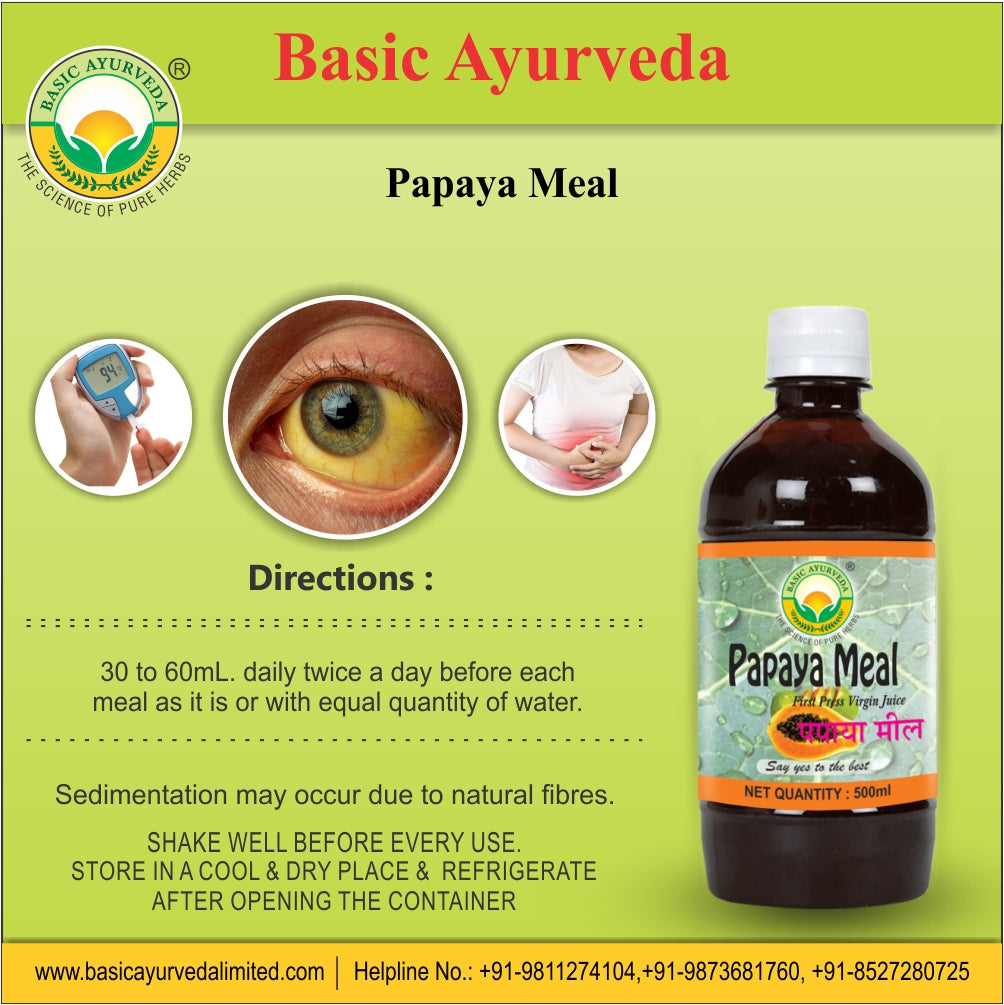 Basic Ayurveda Papaya Meal  | Promote Hair Growth | Good For Diabetic Patient | Lower Cholesterol Level | Boost Immunity | Helps In Weight Loss.