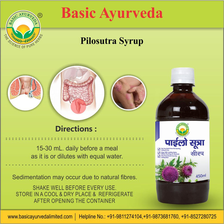 Basic Ayurveda Pilosutra Syrup 450 Ml