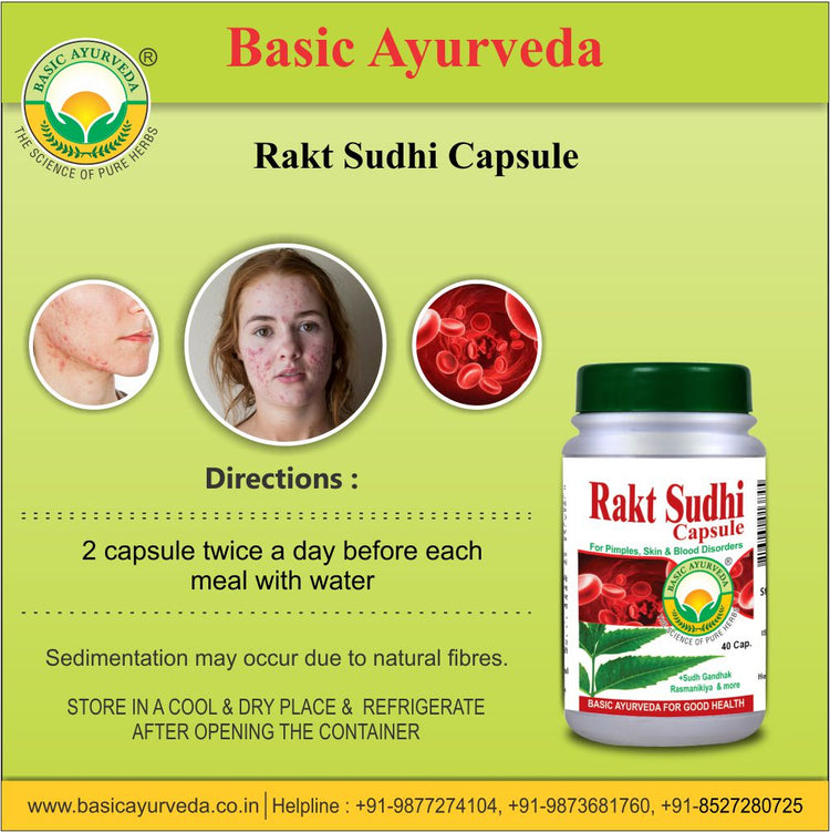 Basic Ayurveda Rakt Sudhi 40 Capsule