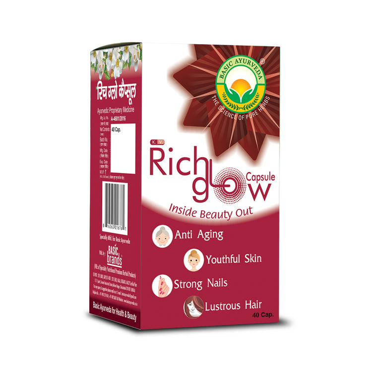 Basic Ayurveda Rich Glow 40 Capsules