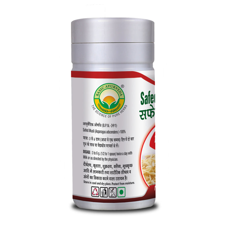 Basic Ayurveda Safed Musli Churna 100 Gram