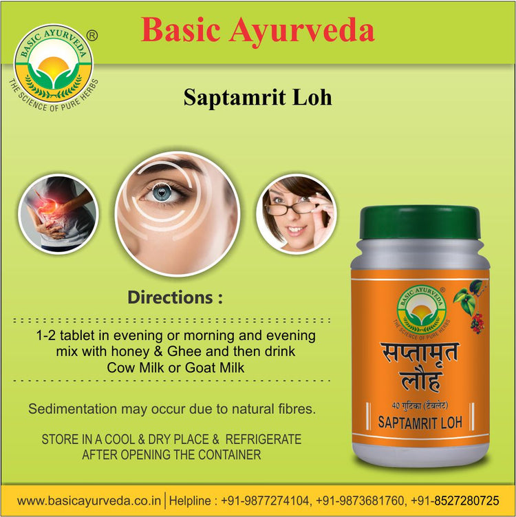 Basic Ayurveda Saptamrit Loh 40 Tablet