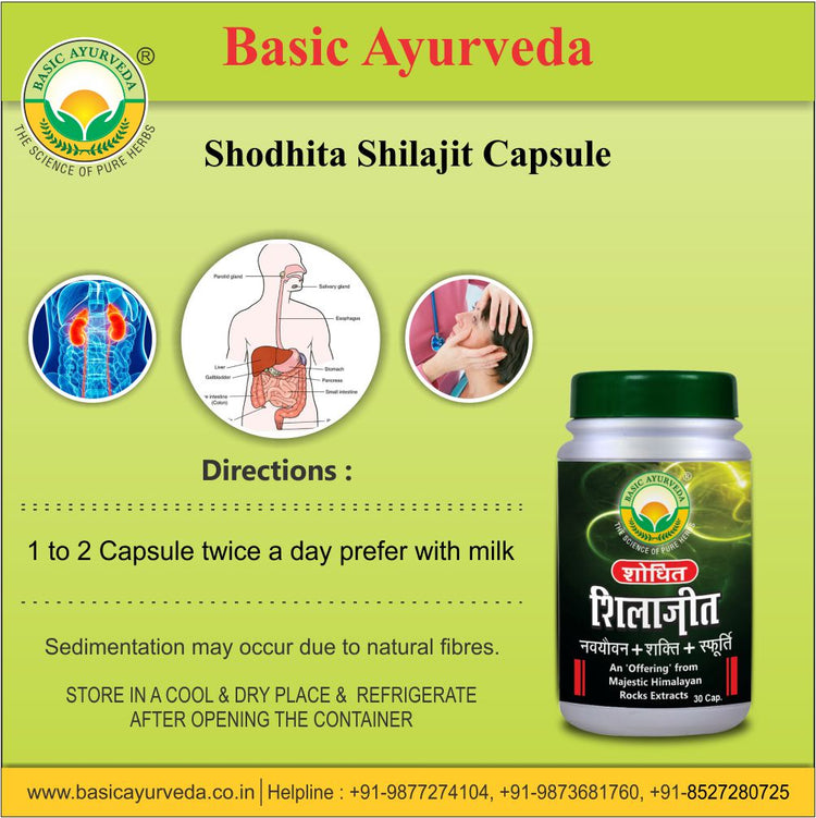 Basic Ayurveda Shodhita Shilajit 30 Capsule