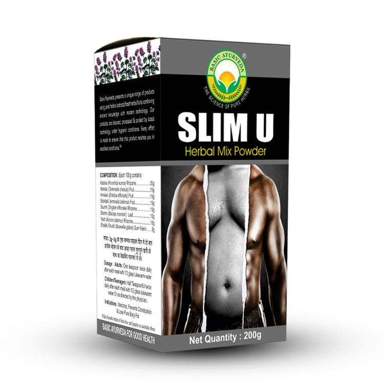 Basic Ayurveda Slim U Herbal Mix Powder 200 Gram