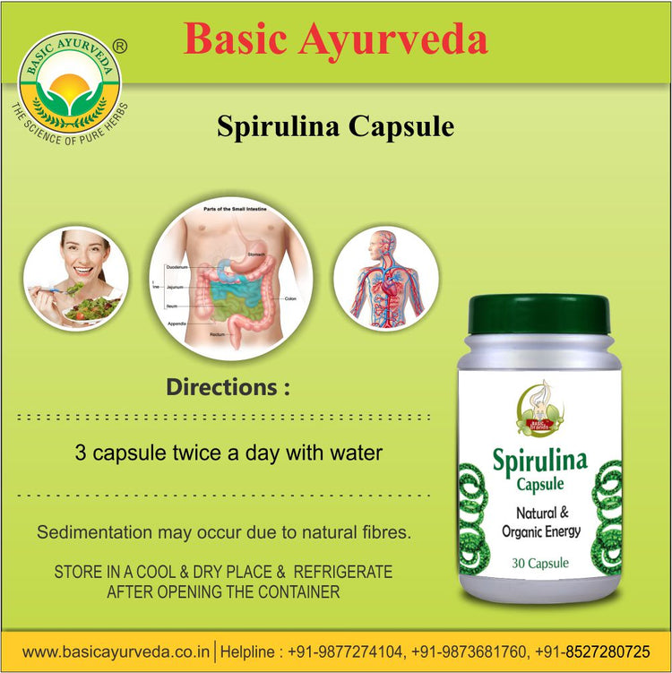 Basic Ayurveda Spirulina 30 Capsule
