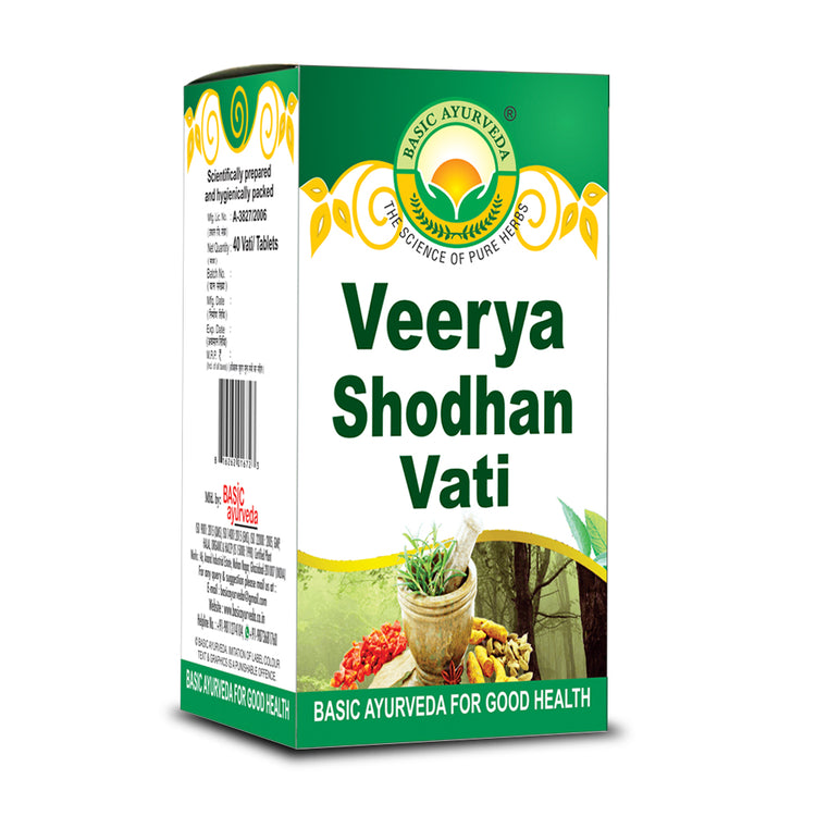 Basic Ayurveda Veerya Shodhan Vati 40 Tablet