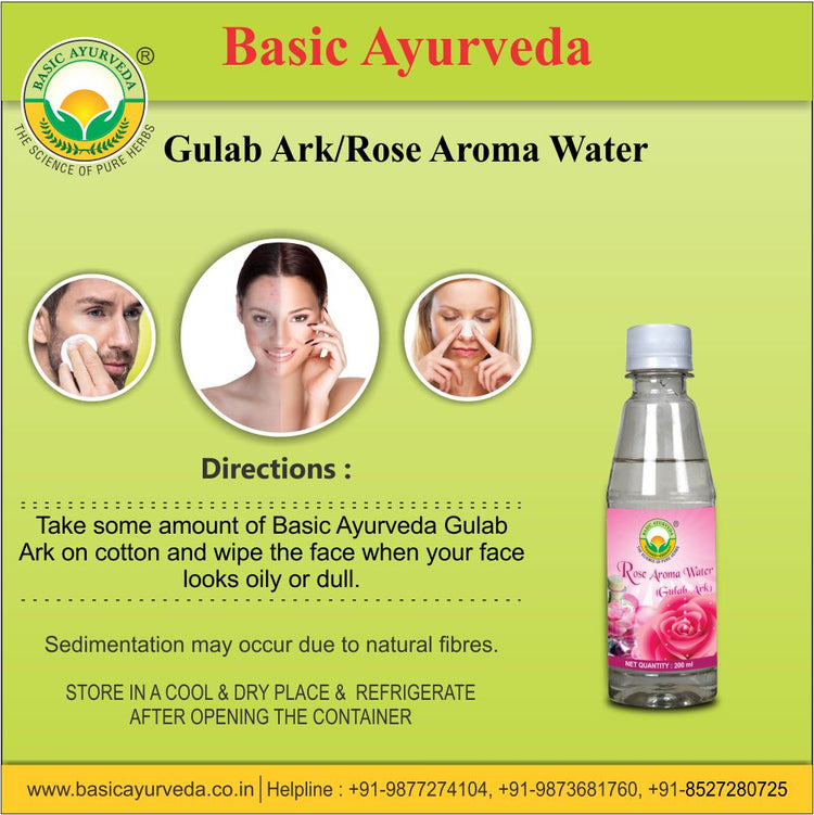 Basic Ayurveda Gulab Ark/Rose Aroma Water 200Ml