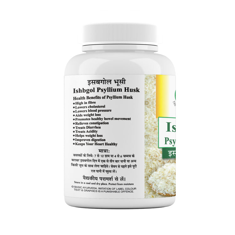 Basic Ayurveda Ishbgol Psyllium Husk Provides Effective Relief From Constipation (40 Gram)