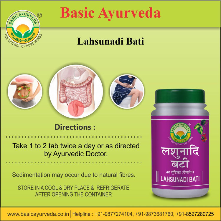 Basic Ayurveda Lahsunadi Bati 40 Tablet