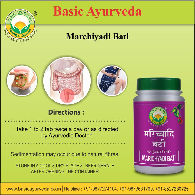 Basic Ayurveda Marichyadi Bati 40 Tablet
