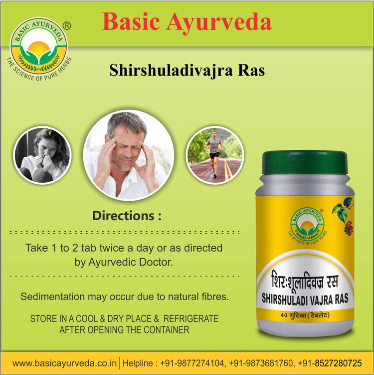 Basic Ayurveda Shirshuladivajra Ras 40 Tablet