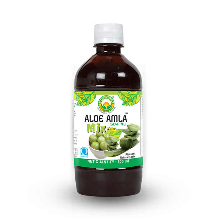 Basic Ayurveda Aloe Amla 50-Fifty Mix Juice |  Aloe Amla 50-Fifty Mix Juice | Boosts Immunity | No Added Sugar | Weight Management | Beauty Needs | Helps Flush Out Toxins.