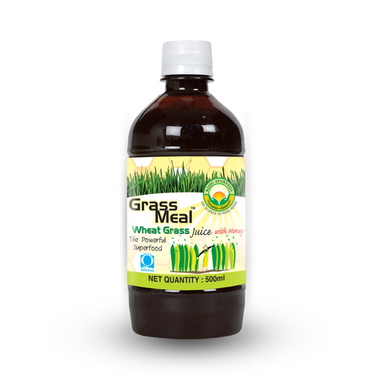 Basic Ayurveda Grass Meal (Wheat Grass) Juice (With Honey)  | Reduces Weakness | Activate your Digestive System | Clean & Detoxify the Blood | Improvement in Sleeping Pattern | Make your Skin Fresh and Shiny.