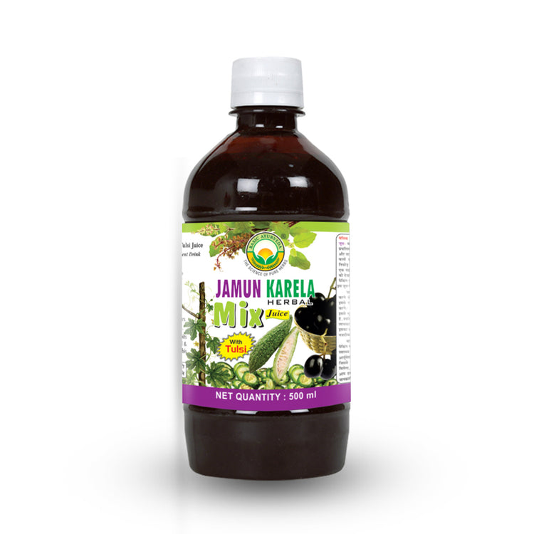 Basic Ayurveda Jamun Karela Herbal Mix Juice | Keep Skin Fresh | Good for Eye & Skin Health | Regulate Blood Sugar Level | Keeps Teeth and Gums Healthy | Natural Blood Purifier.