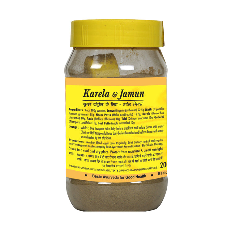 Basic Ayurveda Karela & Jamun Mix For Sugar Control Powder 200 Gram