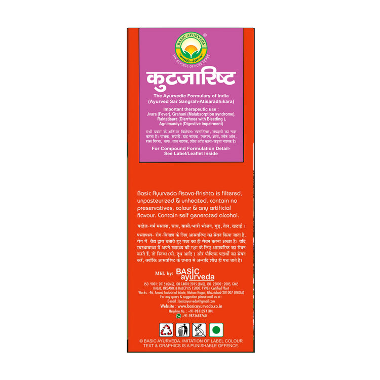 Basic Ayurveda Kutjarishta 450Ml