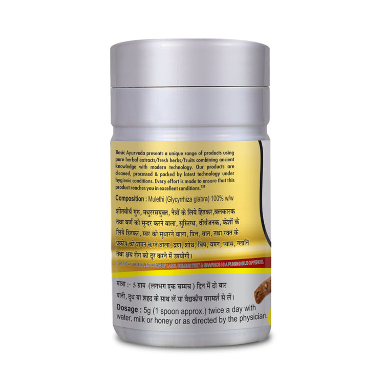 Basic Ayurveda Mulethi Churna 40 Gram