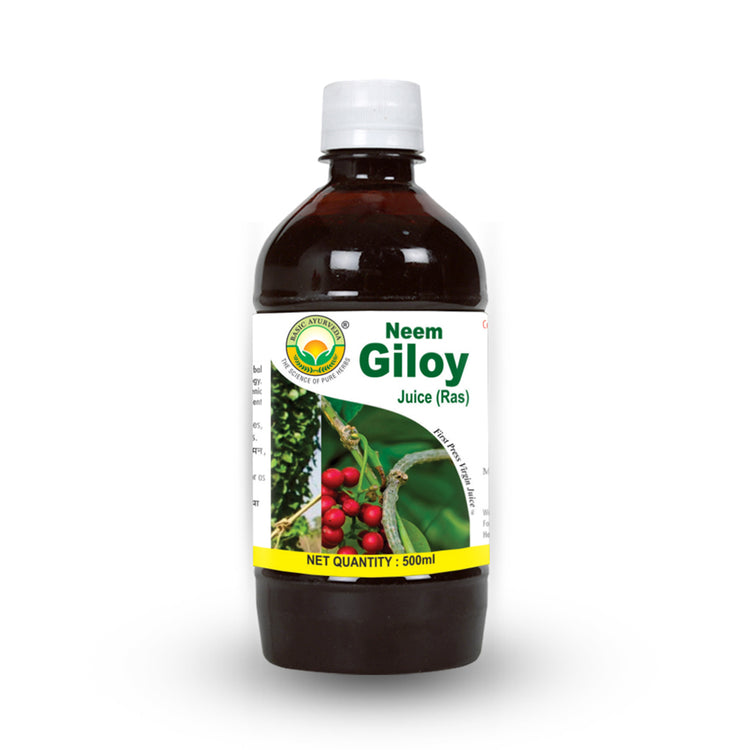 Basic Ayurveda Neem Giloy Juice (Ras)  | Useful in Anemia | Helpful in Vomiting  & Nausea | Improve Appetite | Helpful in Flu & Cough | Reduce High Blood Sugar.