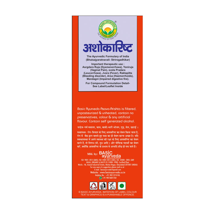 Basic Ayurveda Ashokarishta 450Ml