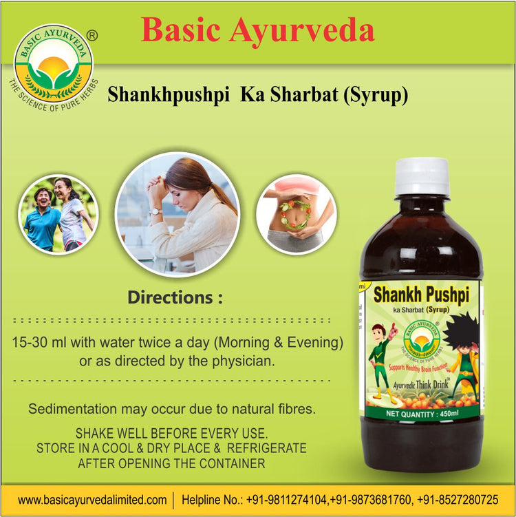 Basic Ayurveda Shankhpushpi Ka Sharbat Syrup