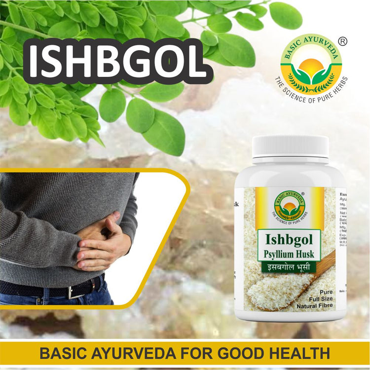 Basic Ayurveda Ishbgol Psyllium Husk Provides Effective Relief From Constipation (40 Gram)