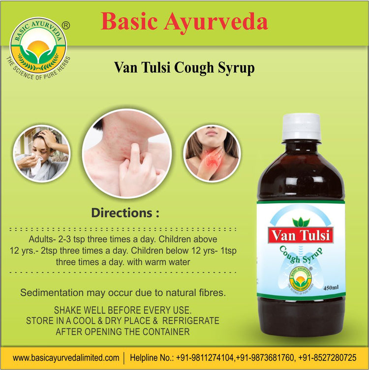 Basic Ayurveda Van Tulsi Cough Syrup