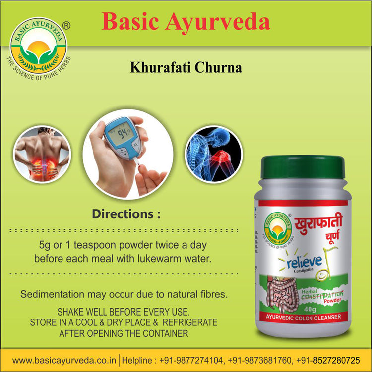 Basic Ayurveda Khurafati Churna 40 Gram