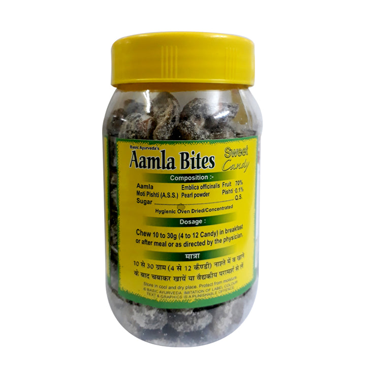 Basic Ayurveda Amla Bite (Gooseberry) Sweet Candy 250 Gram | Helps in boosting immunity | Regulates cholesterol level and reduces the risk of heart diseases | Improves digestion and metabolism | Controls blood sugar level and is beneficial for diabetes.