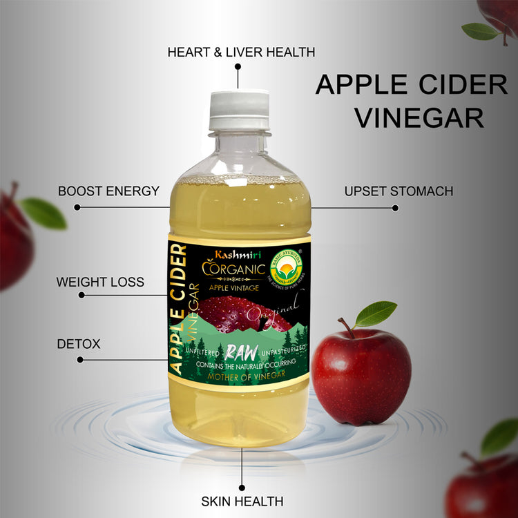 Basic Ayurveda Kashmiri Organic Apple Cider Vinegar 450ml | With Mother Of Vinegar |  Contains The Naturally Occurring | With The Goodness Of Raw Apples | A Daily Dose Of Wellness