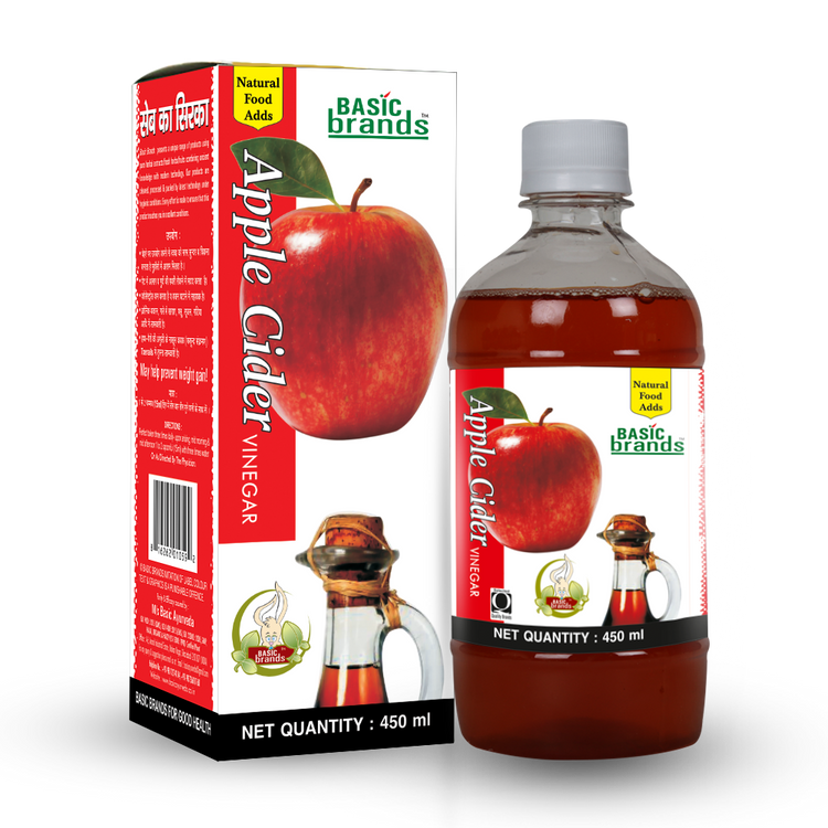 Basic Ayurveda Apple cider Vinegar 450ml |Helps to Detoxify the body | Helps in weight loss | Helpful in an allergic reaction |Helpful to Balance blood sugar level | Improves Digestion.