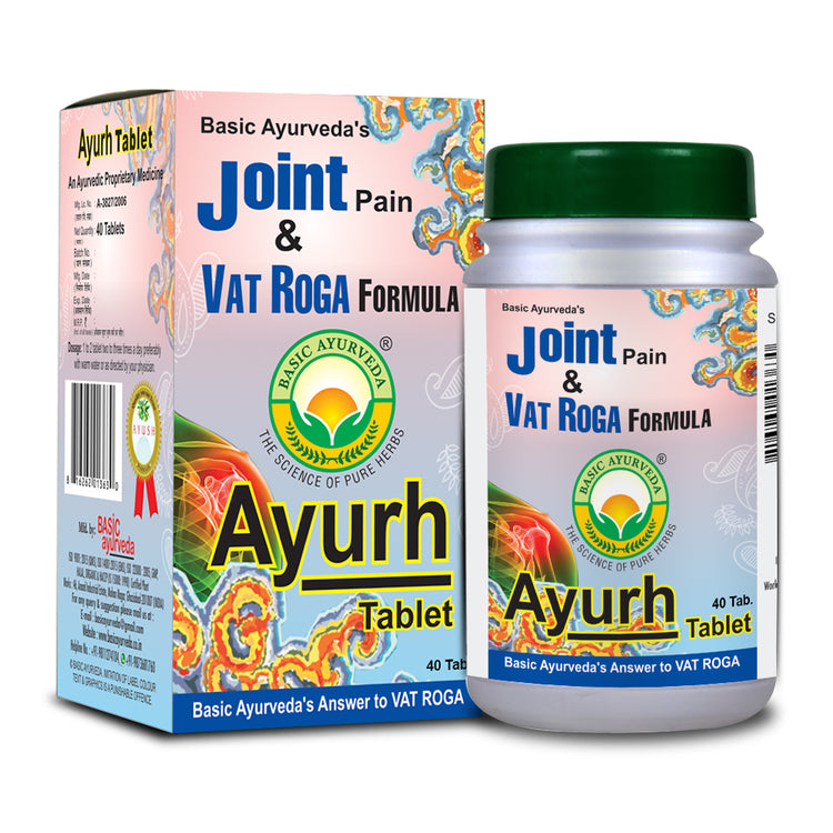 Basic Ayurveda  Ayurh Tablet (40 Tablet) |  Beneficial in osteoarthritis | Effective in joint inflammation | Useful in paralysis | Beneficial in gout |