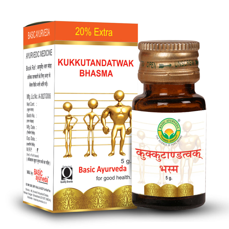 Basic Ayurveda Kukkutandatwak Bhasma 5 Gram