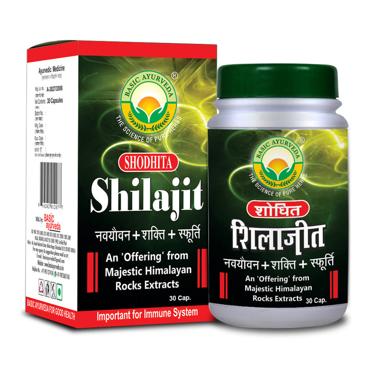 Basic Ayurveda Shodhita Shilajit 30 Capsule