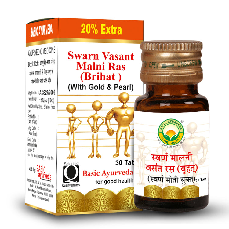 Basic Ayurveda Swarn Malni Vasant Ras(Brihant)