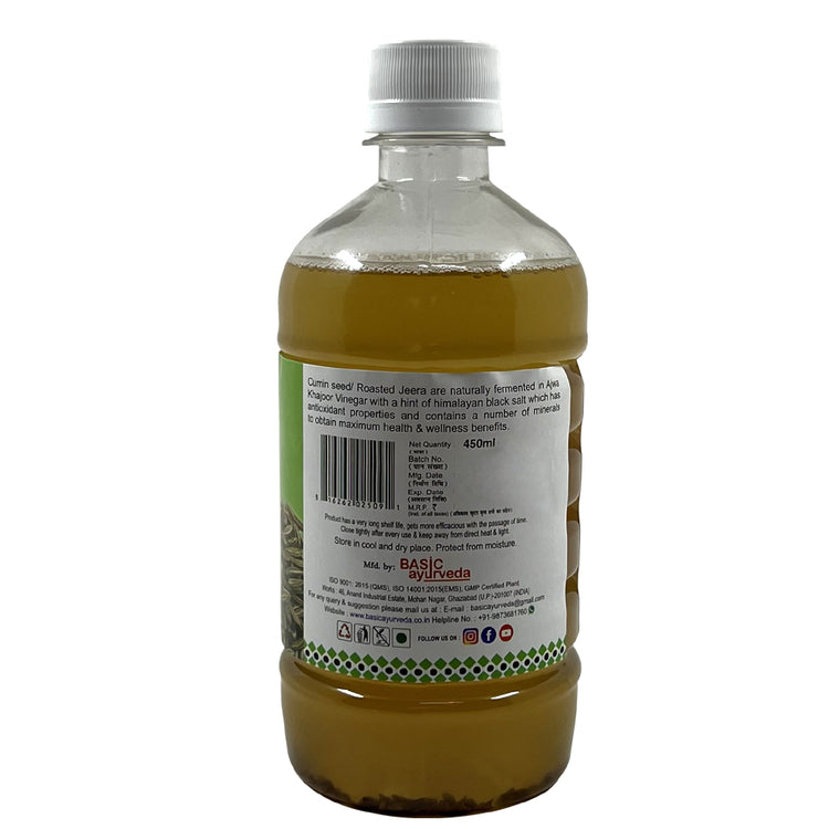 Basic Ayurveda Jeera Sirka Premium (Cumin Vinegar) 450 Ml  A Natural Product With The Goodness Of Cumin (Zeera)