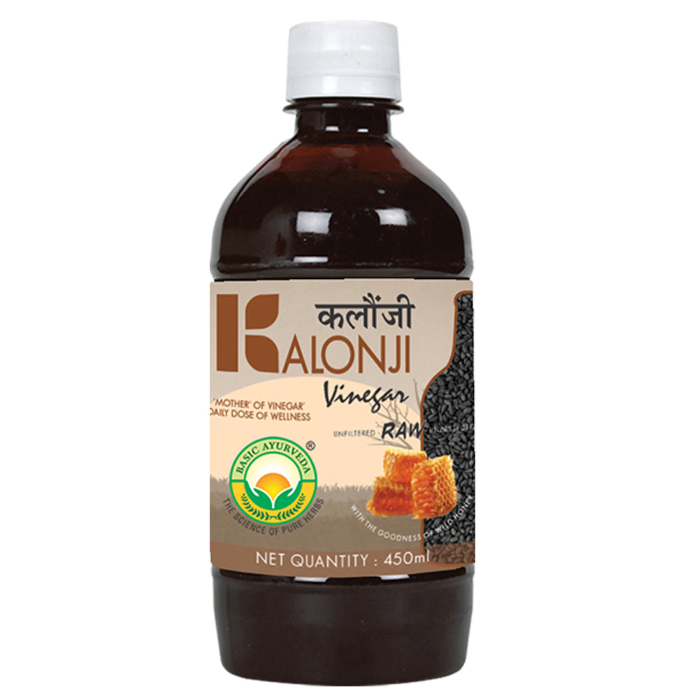 BASIC AYURVEDA Kalongi Vinegar 450ml Kalonji Ka Sirka Mother Of Vine