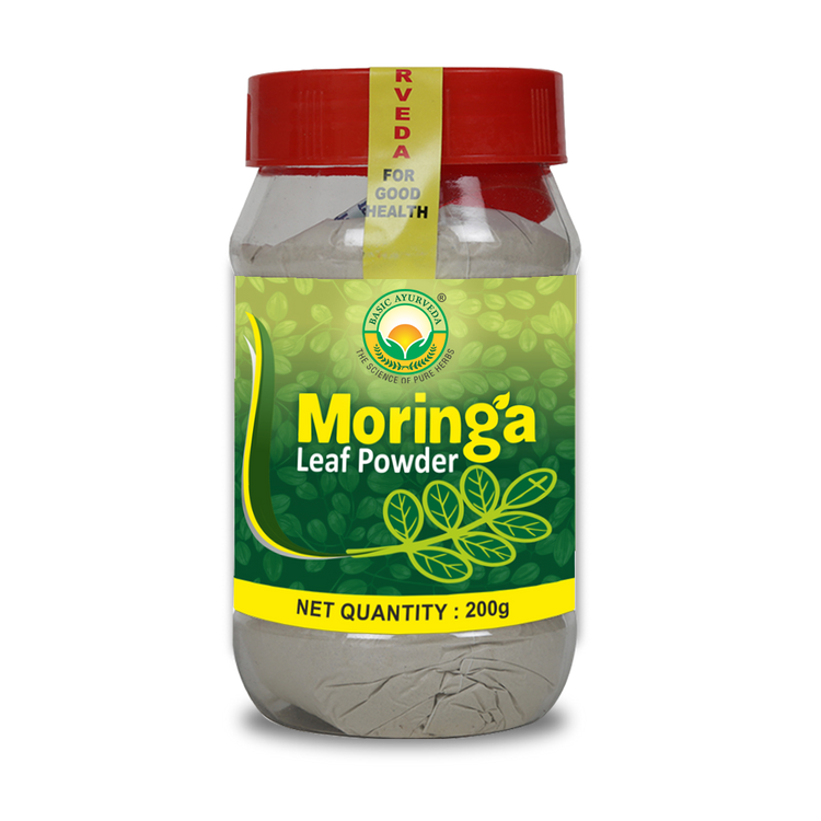 Basic Ayurveda Moringa Leaf Powder Sounjana Sahjan (Moringa Olifera) - Pure & Natural Plant based product | For Joint Pain Relief