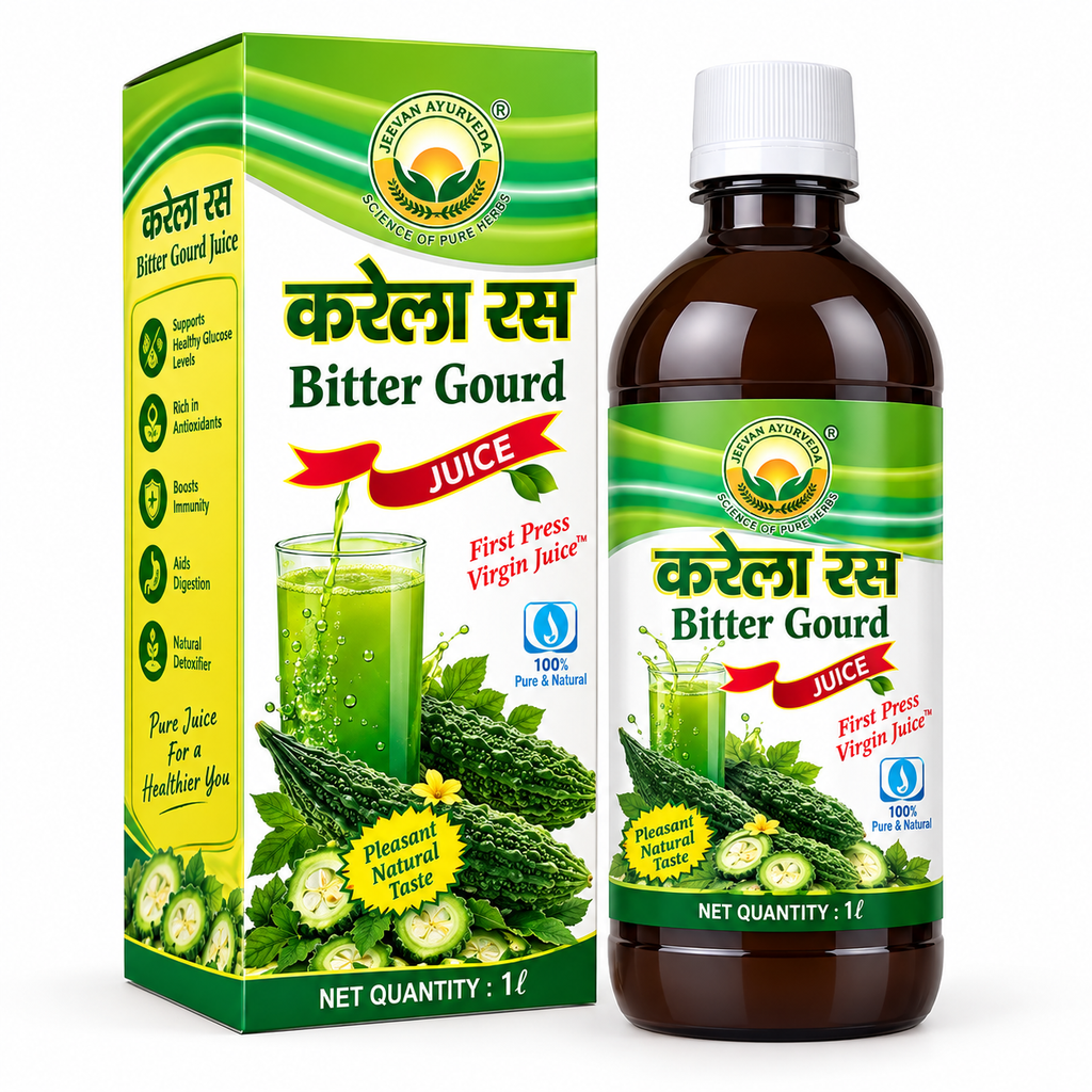 Basic Ayurveda Bitter Gourd(Karela) Juice |  |  Immunity and Digestion Booster |  Helps in maintaining blood sugar level | Helps in weight loss | Useful for glowing skin |  Control Cholesterol Level.