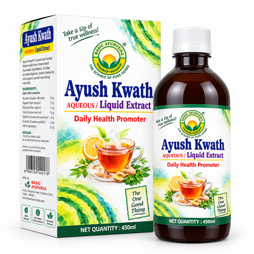 Basic Ayurveda Ayush Kwath Liquid Extract 450Ml